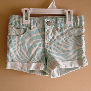 Gap kids Girls Denim Short Blue Zebra Print Size 6